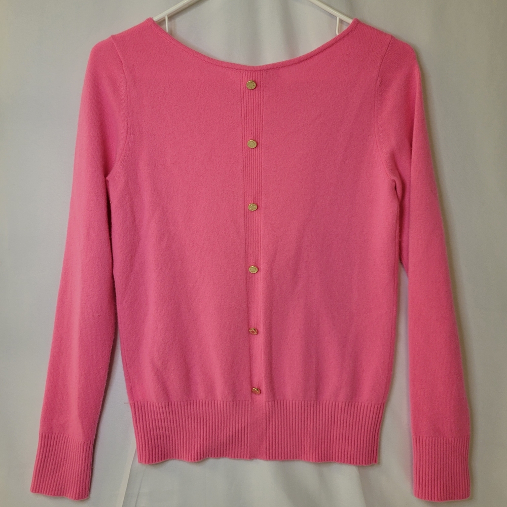 Lilly Pulitzer Fairley Cashmere Sweater Coral Sands Pink Sweater Top - Picture 2 of 4